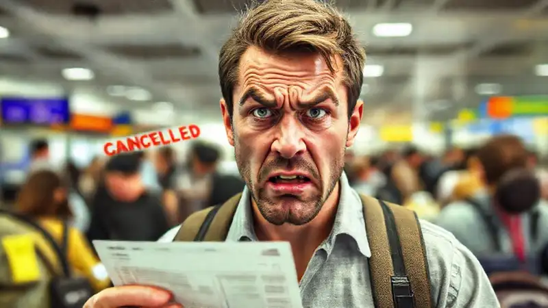 Viajero cancela vuelo
