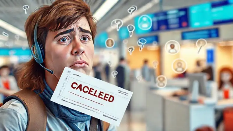 El viajero canceló su vuelo en caos