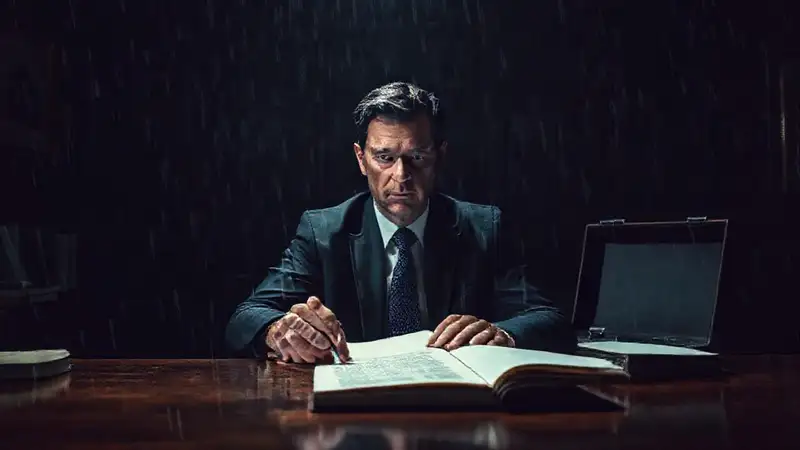 Un despacho oscuro revela un documento serio
