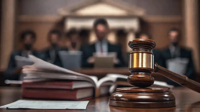 La justicia se representa en un ambiente sombrío