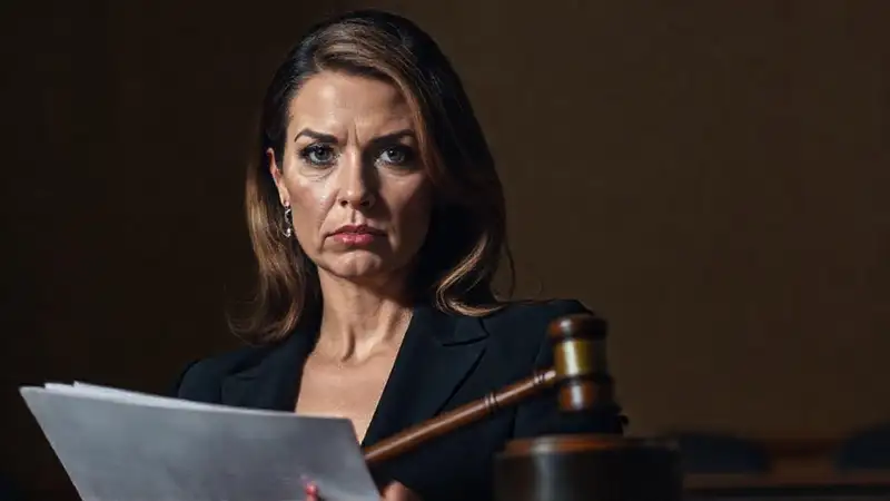 Abogada seria en el tribunal