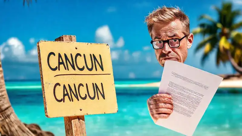 Frustración en playa cancun