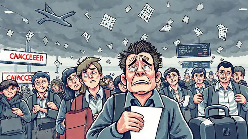 El aeropuerto sufría un caos desastroso