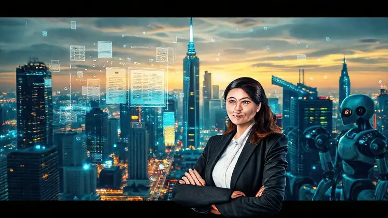 Una ciudad futurista muestra optimismo digital