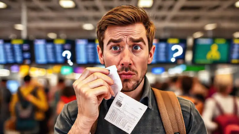 Viajero frustrado busca ayuda en caos