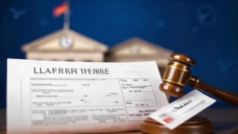 Documento legal serio en la oscuridad