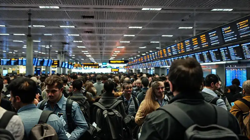 Aeropuerto eficiente, pasajeros frustrados, pero calmado