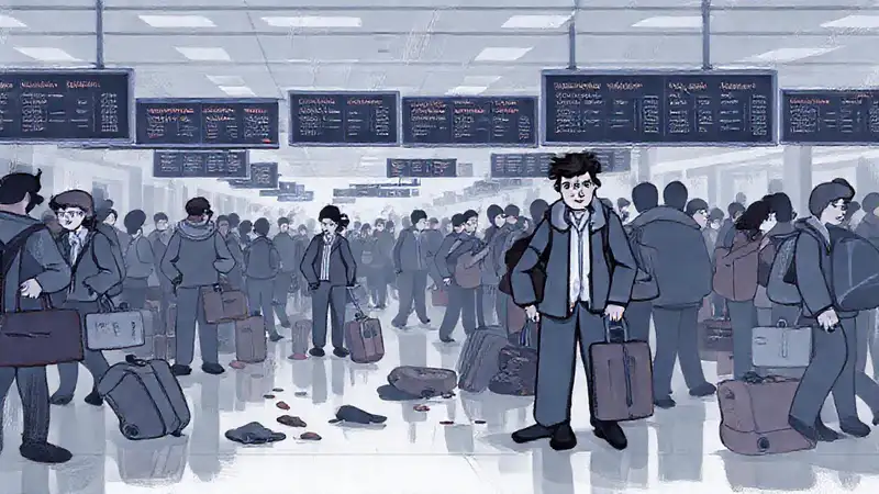 Aeropuerto caótico, cancelaciones y ansiedad visible