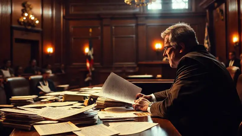 El juicio es visualmente impactante y dramático