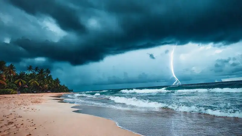 Una tormenta canceló el vuelo en playa