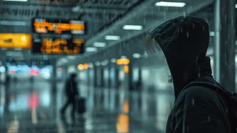 El aeropuerto lluvioso refleja una pérdida frustrante