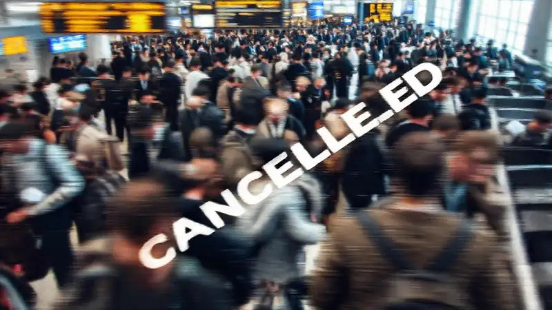 El aeropuerto era caos y frustración