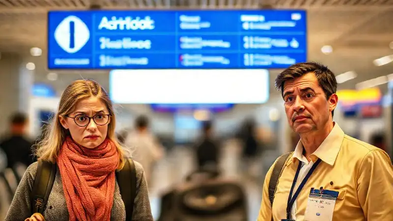Un agente ayuda a un viajero confundido