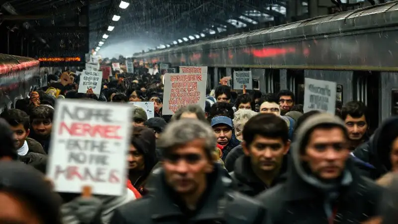 Estación abarrotada