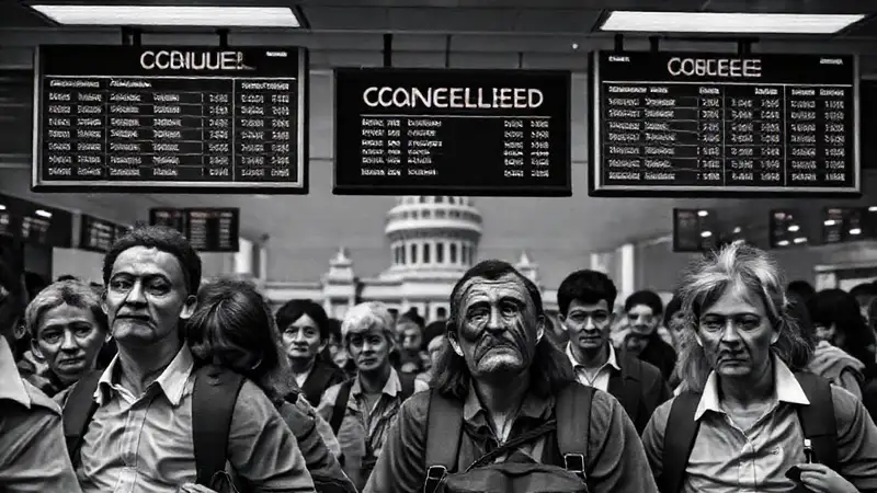 El aeropuerto refleja crisis y frustración
