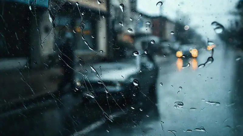 Calle lluviosa: realismo oscuro y fragmentado
