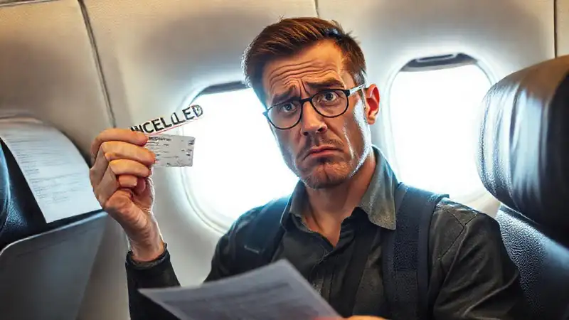 Viajero frustrado canceló vuelo y enfrentó caos