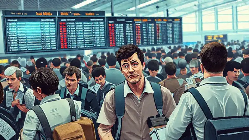 Confusión en el aeropuerto, cancelaciones y caos