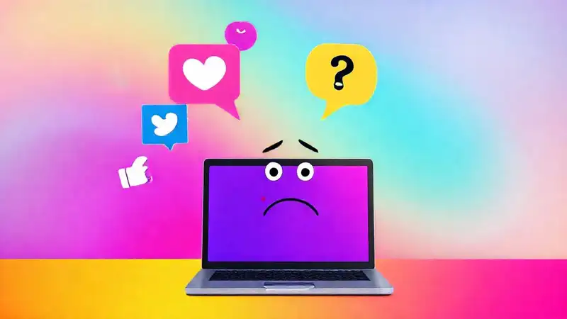 Diseño moderno con iconos vibrantes y confusión
