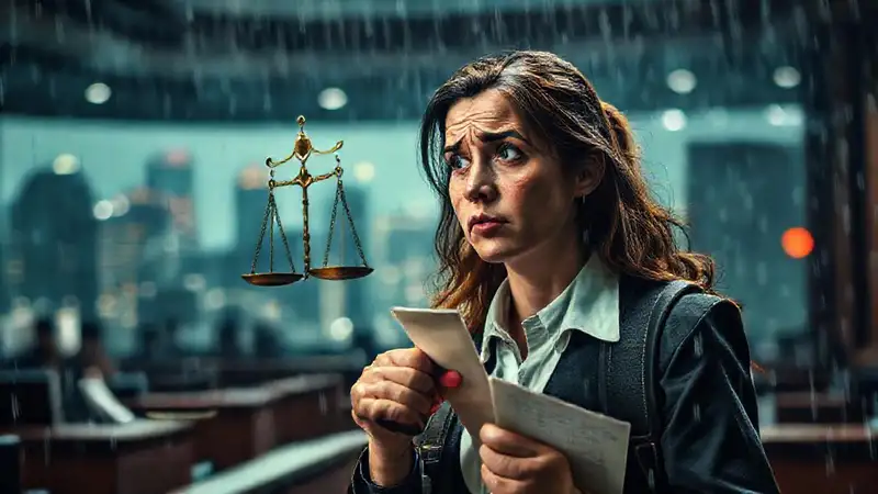 El tribunal sumido en confusión y lluvia