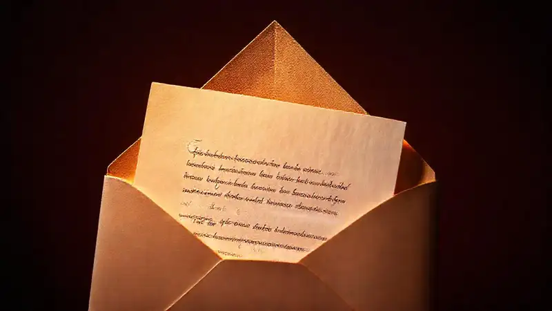 Una carta elegante transmite ideas serias y cálidas