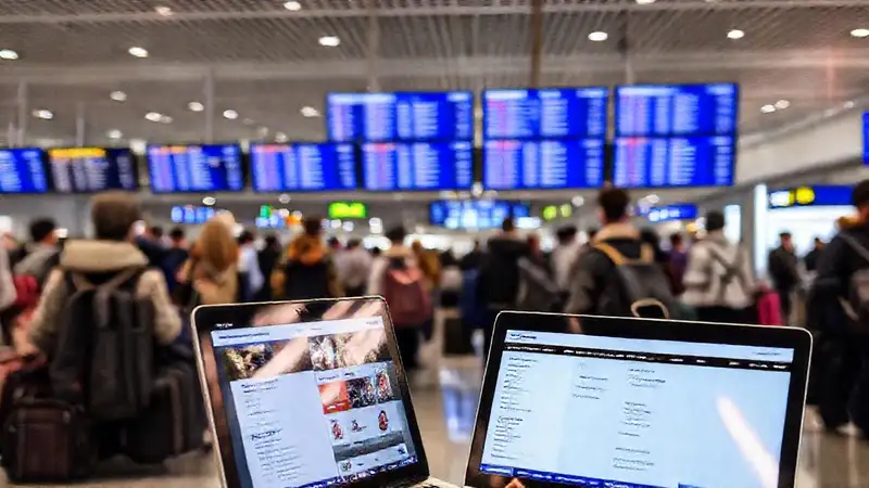 El aeropuerto refleja viajes digitales y esperanzas