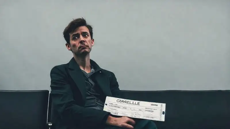 Un viajero solo lamenta el vuelo cancelado