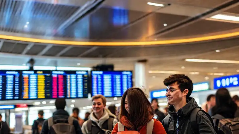 Aeropuerto moderno, digital y acogedor