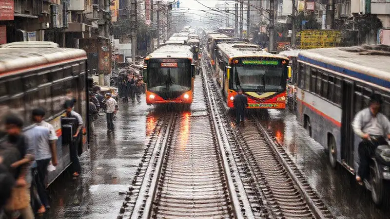 El caos urbano interrumpió el transporte