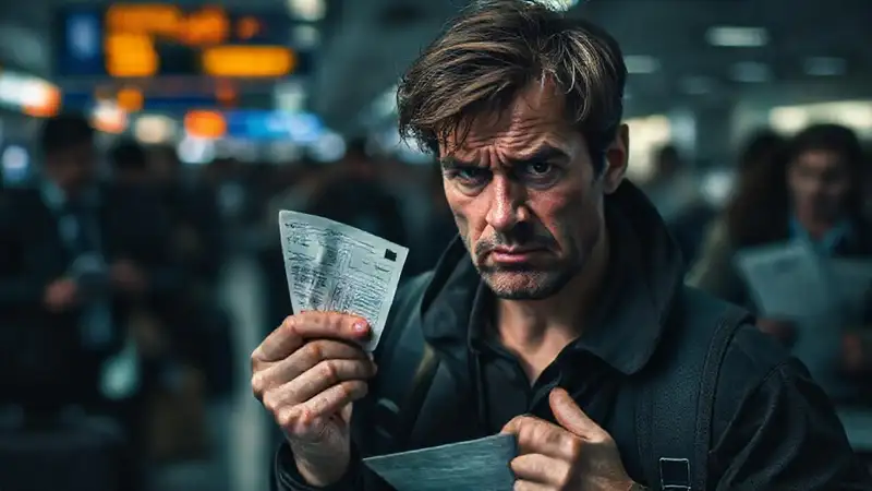 Un viajero frustrado enfrentó el caos aeroportuario