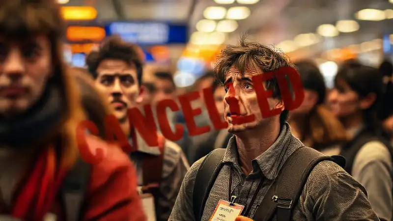 El caos canceló un vuelo frustrante