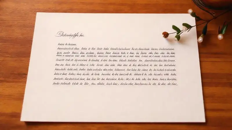 Una carta elegante comunica con serenidad