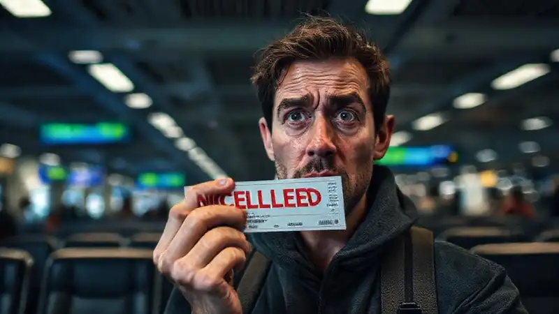 Viajero frustrado canceló vuelo en caos