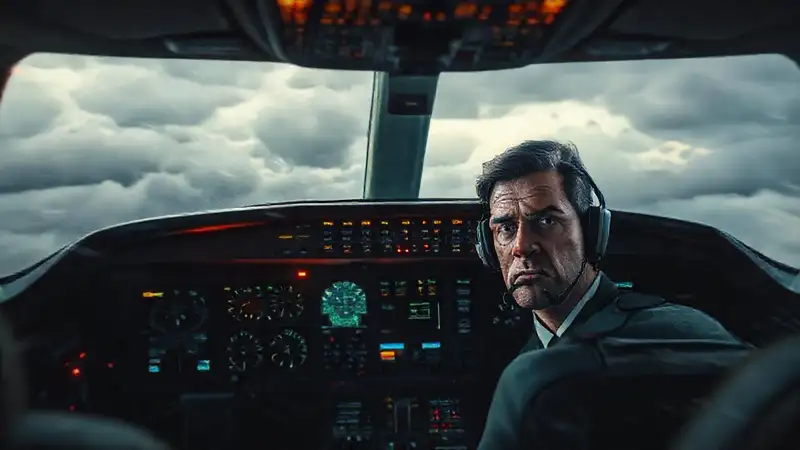 Piloto estresado enfrenta fallo aéreo grave
