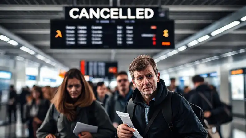 El aeropuerto reflejaba caos y frustración