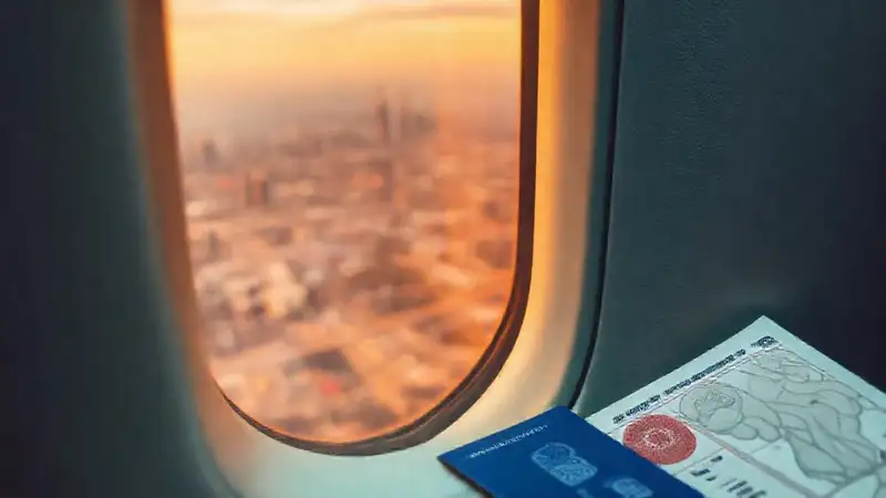 Viaje aéreo: ciudades borrosas y destinos