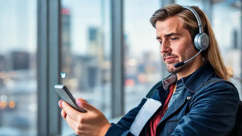 Viajero frustrado busca ayuda digitalmente